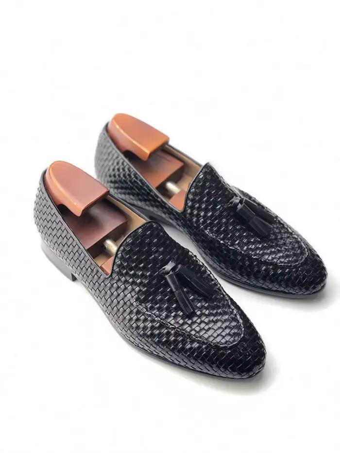 Cie-Mocassins tissés à pampilles pour hommes