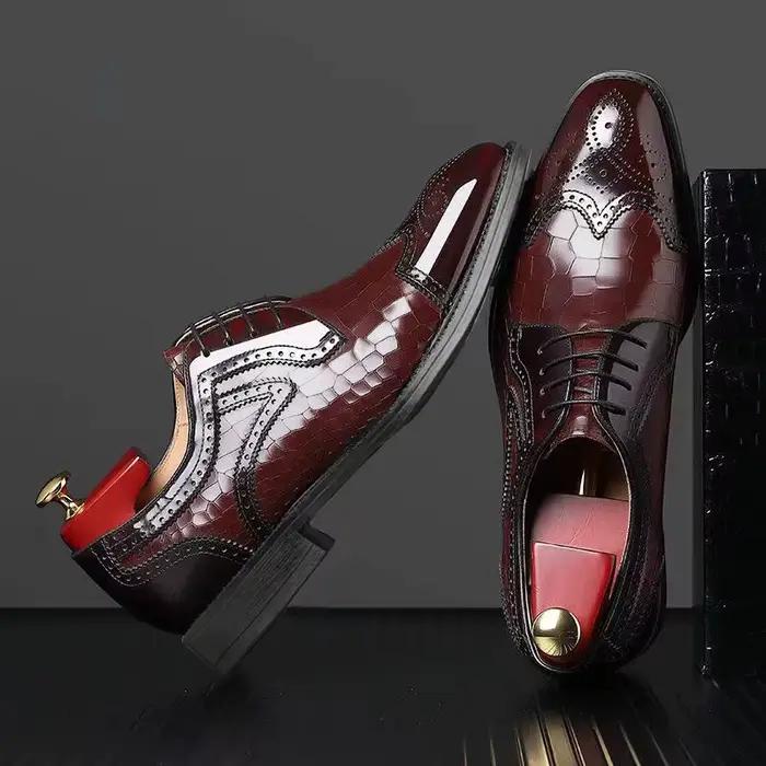Chaussures habillées de luxe pour hommes chaussures en cuir d'affaires de haute qualité bout pointu tendance homme chaussure de mariage chaussures pour hommes durables 38-48 Zapatos