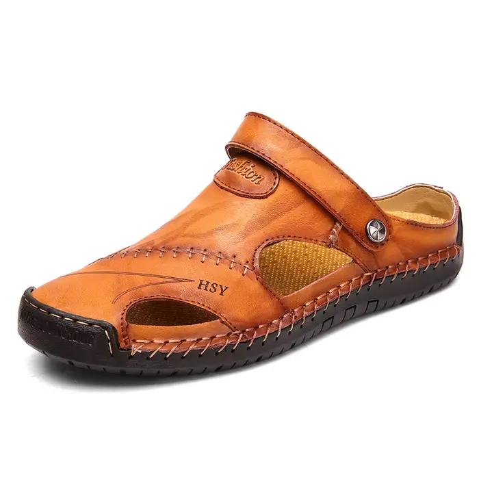 Sandales d'été en cuir pour hommes