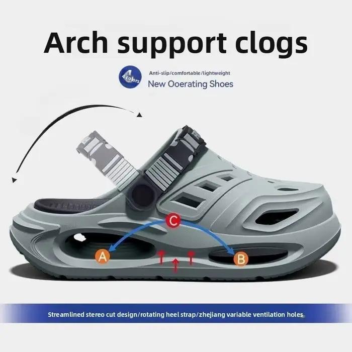 Chaussures d'été respirantes et anti-odeur pour hommes avec soutien de la voûte plantaire et semelle souple et résistante à l'usure pour l'extérieur