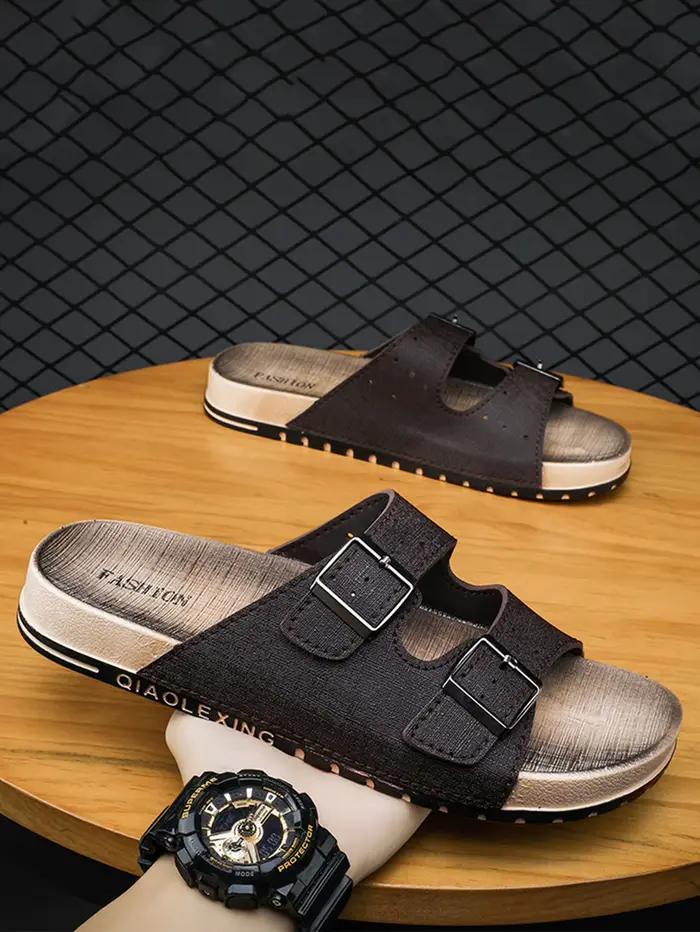 Sandales confortables pour hommes avec sangle à boucle réglable