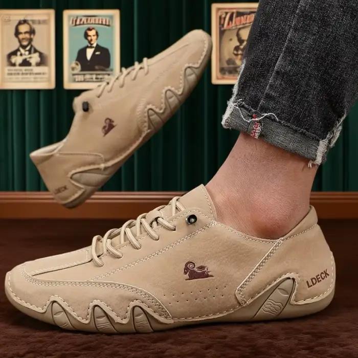Bottines pour hommes couture à la mode léger confortable chaussures de marche décontractées respirant Tennis