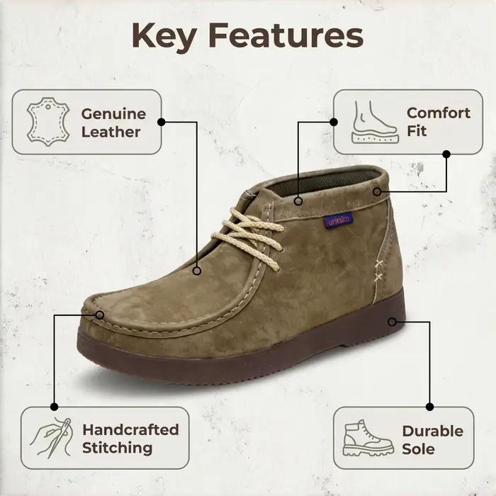 Bottes en cuir de qualité supérieure pour hommes