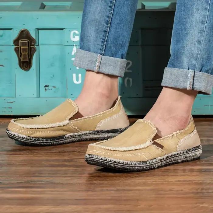 Chaussures Bateau en Toile pour Homme