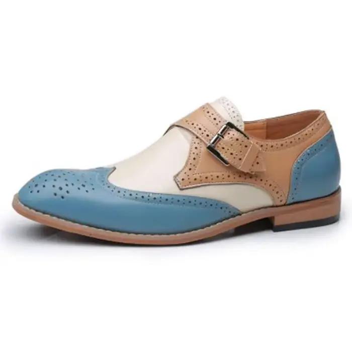 Chaussures Oxford en cuir à lacets pour hommes, chaussures plates décontractées, chaussures provoqué d'affaires, chaussures de fête de mariage, chaussures de loisirs colorées, grande taille, mode