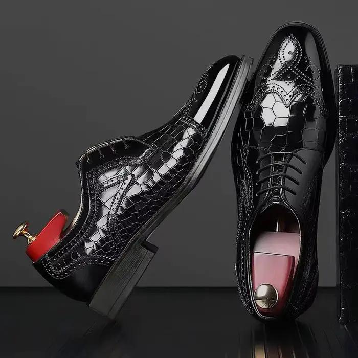 Chaussures habillées de luxe pour hommes chaussures en cuir d'affaires de haute qualité bout pointu tendance homme chaussure de mariage chaussures pour hommes durables 38-48 Zapatos