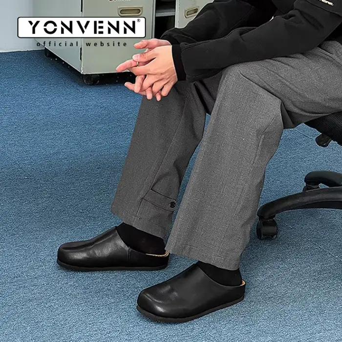 Original2025 été nouveau Birken pantoufles pour hommes Premium gris Style minimaliste Cleanfit vache daim extérieur sandales de plage