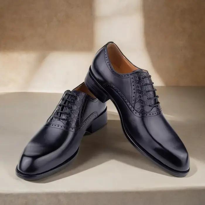 Chaussure sociale mâle Oxfords Occasion formelle chaussures habillées pour hommes bureau rouge et noir classique rétro Zapatos Hombre Sapatos Social
