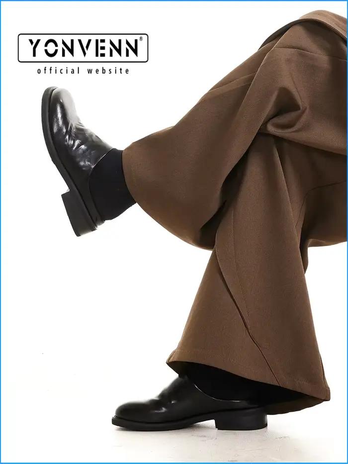 Pantoufles Birken chaussures pour hommes en cuir de vache lavé à l'avant plat demi-sandales à semelles épaisses