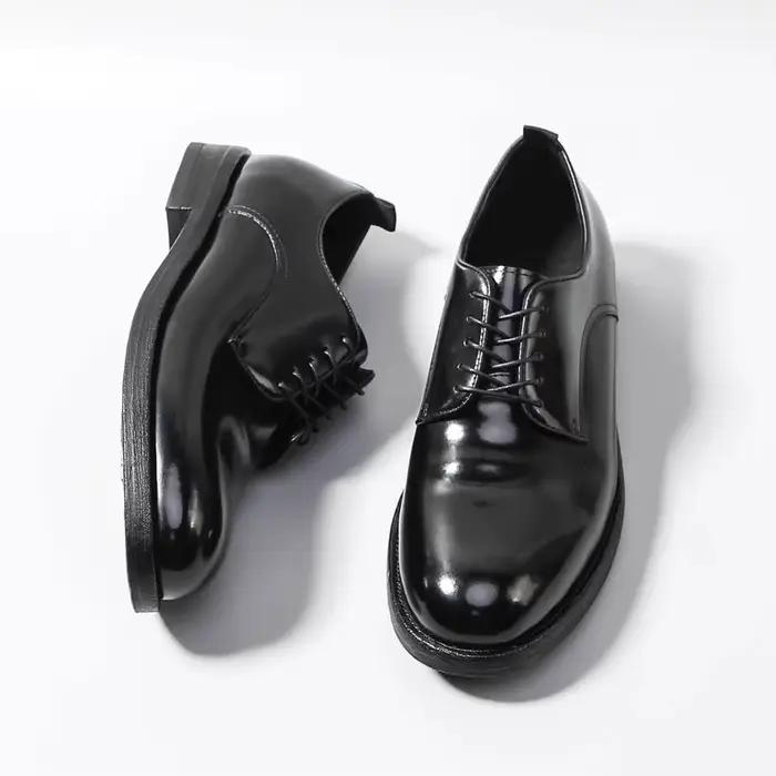 Chaussures Oxford de luxe en cuir de cheval pour hommes-chaussures habillées Goodyear Welt fabriquées à la main pour
