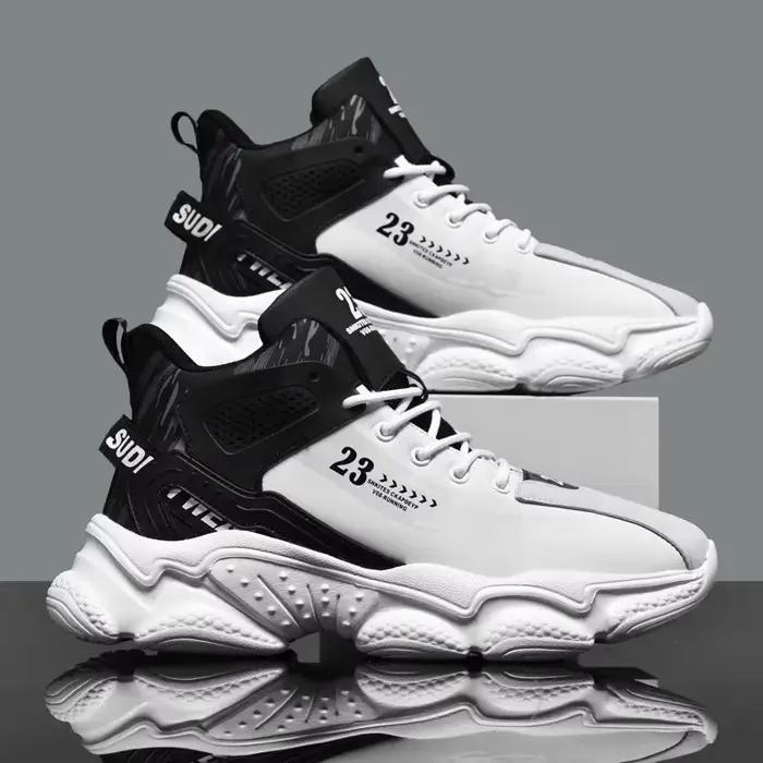 Nouvelles chaussures de sport décontractées pour hommes à semelle épaisse, rehaussantes, tendance, vente en gros d'usine, chaussures populaires transfrontalières, été
