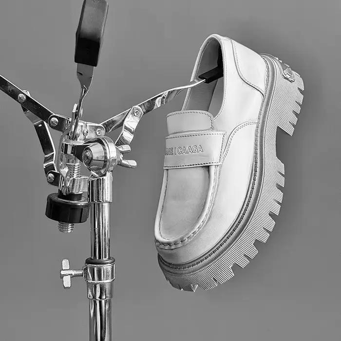 Chaussures Derby à semelle épaisse rehaussante pour hommes