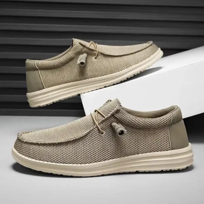 Dude toile chaussures hommes décontracté sans lacet