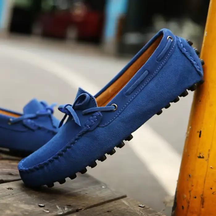 Taille 38-49 luxe hommes mocassins mocassins souples chaussures d'été homme haute qualité hommes chaussures décontracté daim véritable cuir conduite appartements