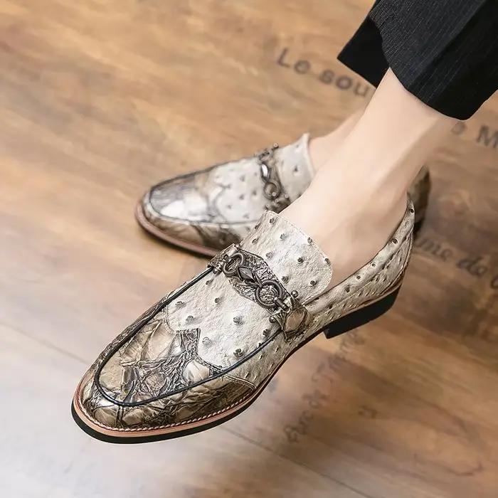 Chaussures en cuir de marque italienne pour hommes