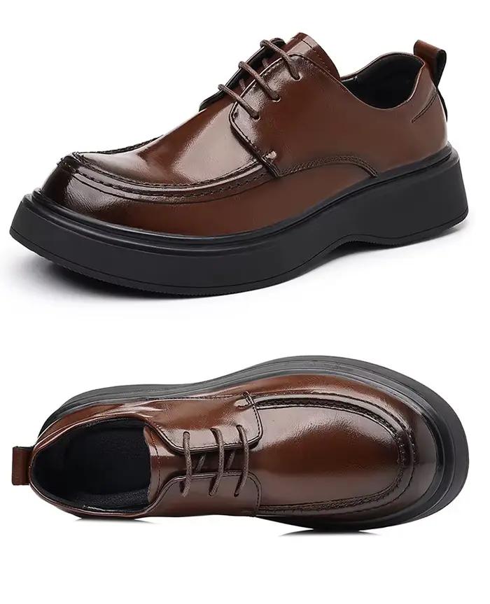 Chaussures à plateforme à grande tête pour hommes
