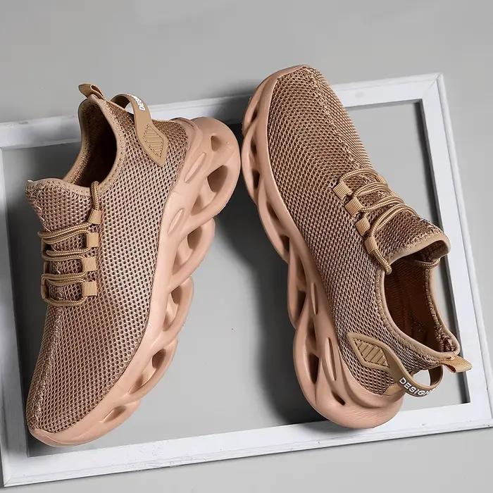 Hommes chaussures de Sport décontractées respirant léger baskets en plein air maille noir