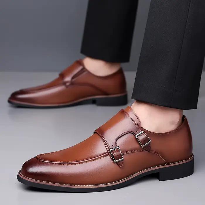 Chaussures Derby en cuir formelles pour hommes