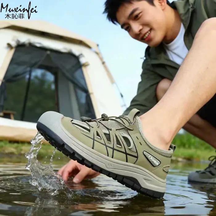 Nouvelles sandales pour hommes 2026 – Chaussures d'été antidérapantes et résistantes à l'usure pour la plage et le trail