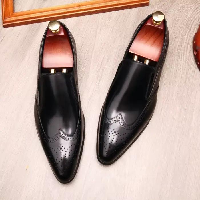 Chaussure richelieu pour hommes à bout pointu
