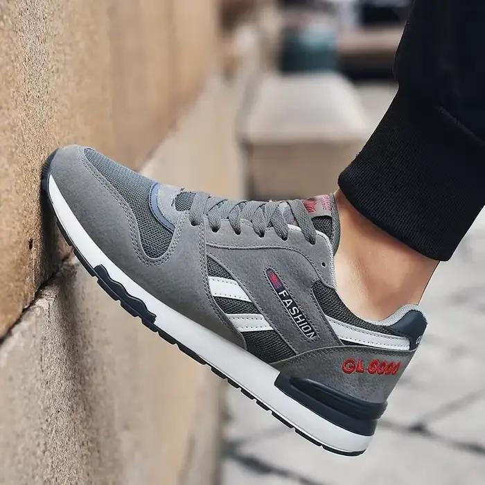 Chaussures décontractées homme printemps automne bout rond motif patch travail maille aérée confortable et respirante pour toutes occasions casual chic
