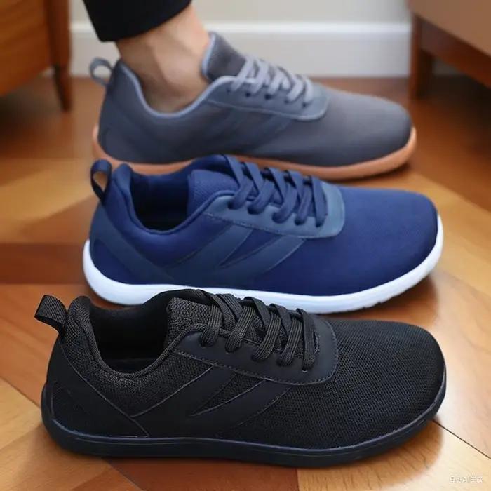 Chaussures pieds nus en maille baskets minimalistes à bout large pour hommes chaussures décontractées légères et respirantes chaussures de course de créateur espadrilles décontractées