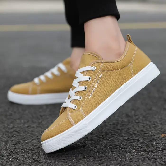 Chaussures en toile décontractées bleues pour hommes