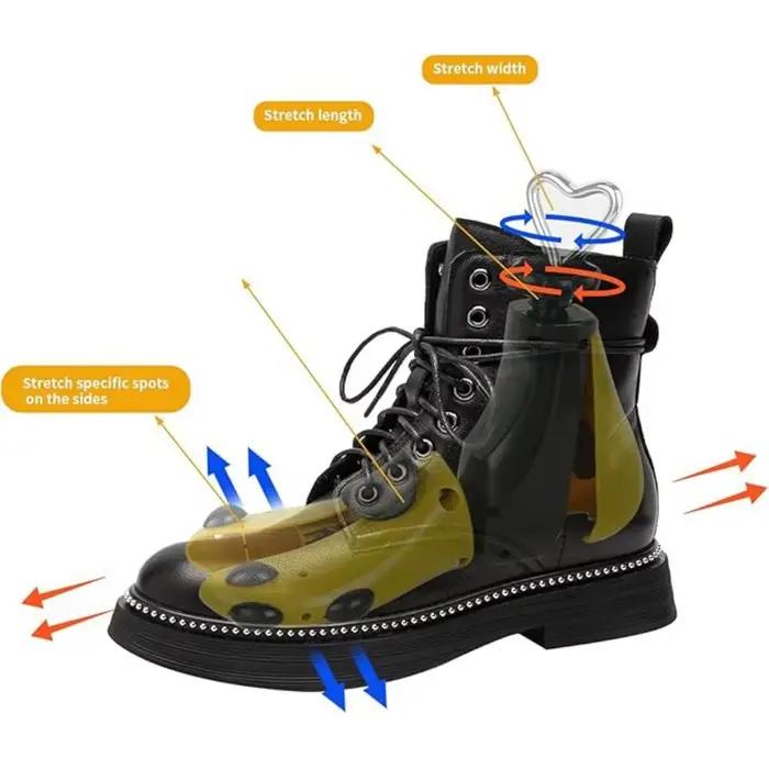 Nouveau tendeur de chaussures réglable en largeur et en longueur avec tige en acier