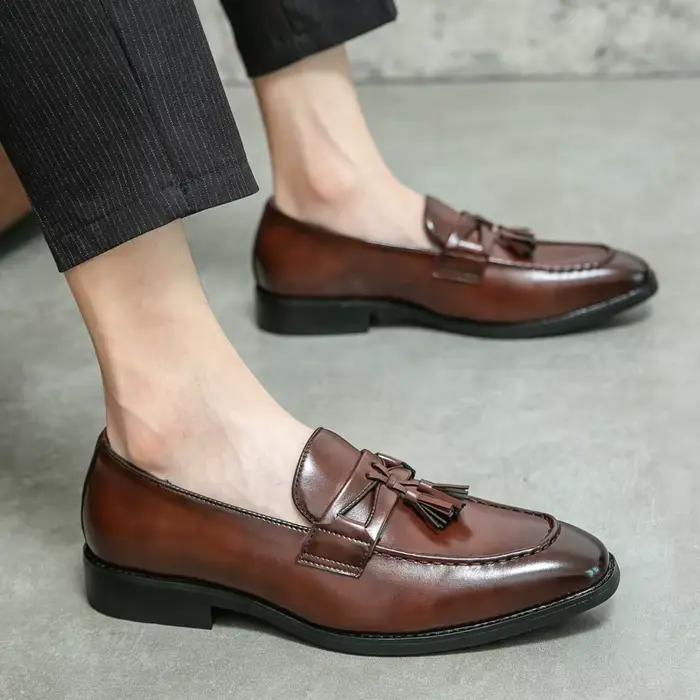 Mocassins de luxe en cuir pour hommes