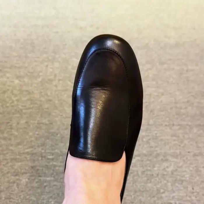 Chaussures pour hommes, chaussures en cuir européennes, à enfiler, en cuir véritable, style business casual, mocassins pour hommes