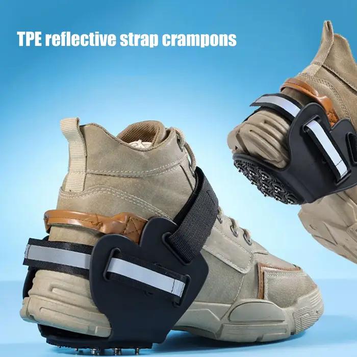 Crampons à 9 pointes antidérapants pour chaussures, idéaux pour la marche hivernale, la course, la randonnée, l'escalade et les travaux en extérieur sur toiture