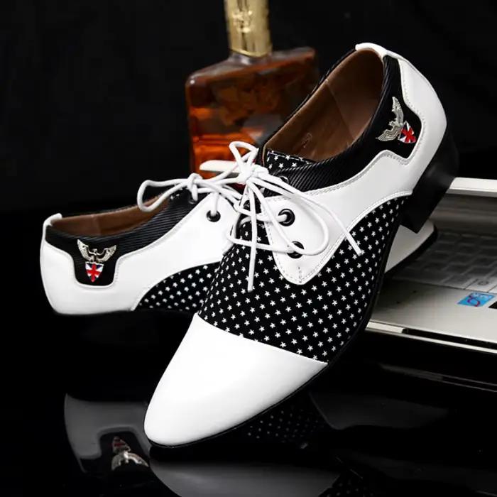 Chaussures en cuir pour hommes Oxford bout pointu à lacets pour mariage et événements formels confortables et élégants