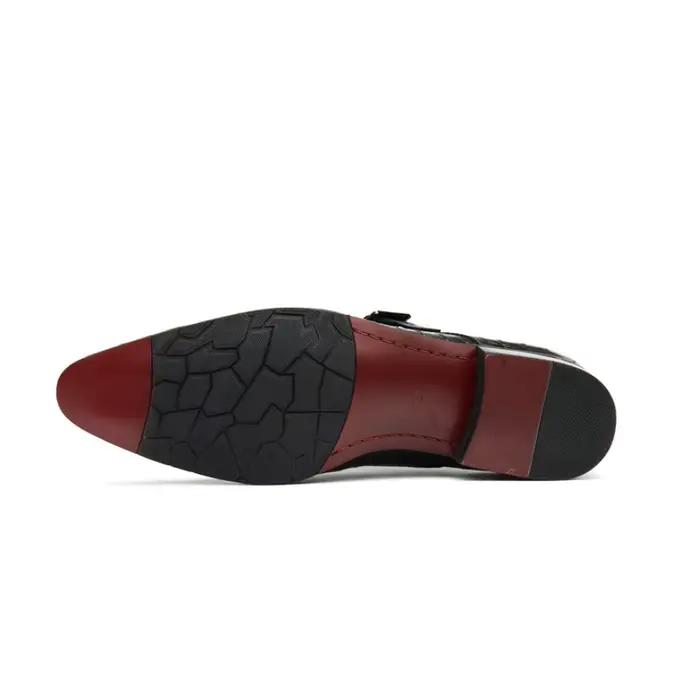 Chaussures en cuir formelles pour hommes d'affaires avec motif en relief; Véritable chaussure de mode de coiffeur pour hommes respirantes à bout pointu britannique