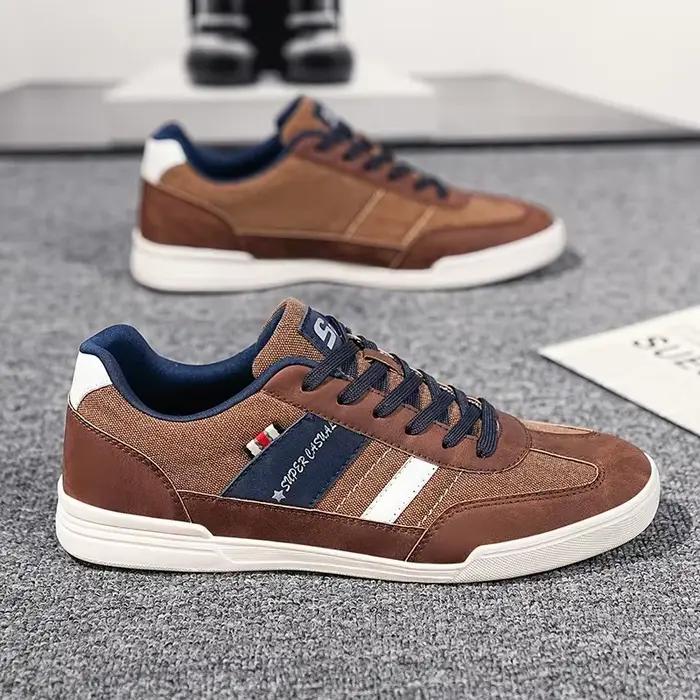 Baskets de luxe en toile légère pour hommes, chaussures respirantes et décontractées, mocassins de marche en plein air, plates, à la mode, pour diverses occasions décontractées