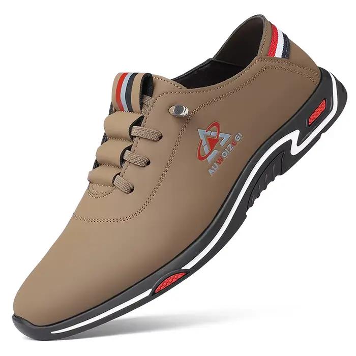 Chaussures en cuir respirantes pour hommes