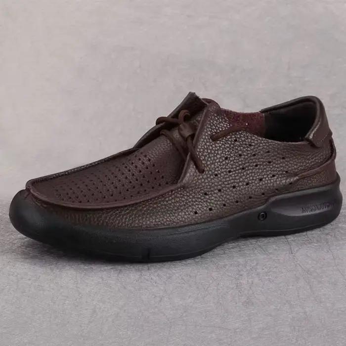 Offre spéciale hommes en cuir véritable chaussures décontractées semelle souple