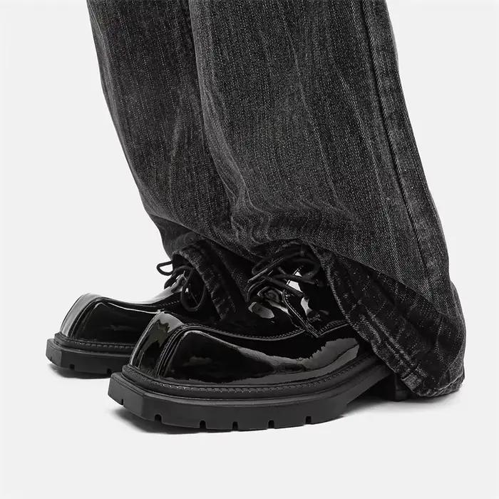 Chaussures Derby pour hommes à semelle épaisse