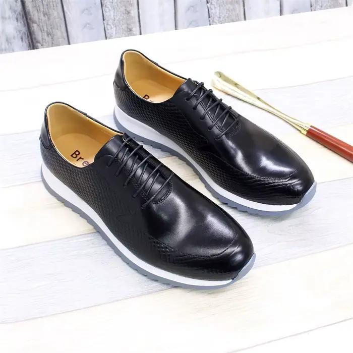 Chaussures en cuir à lacets pour hommes