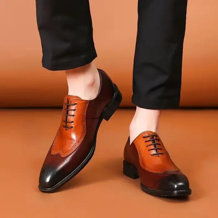 Chaussures habillées Oxford Brogue classiques pour hommes