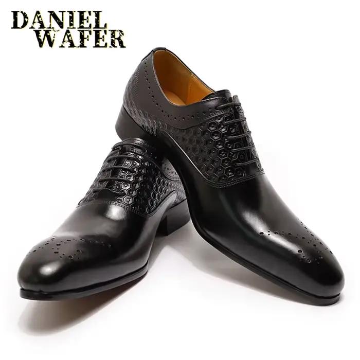 Chaussures richelieu Oxford formelles pour hommes