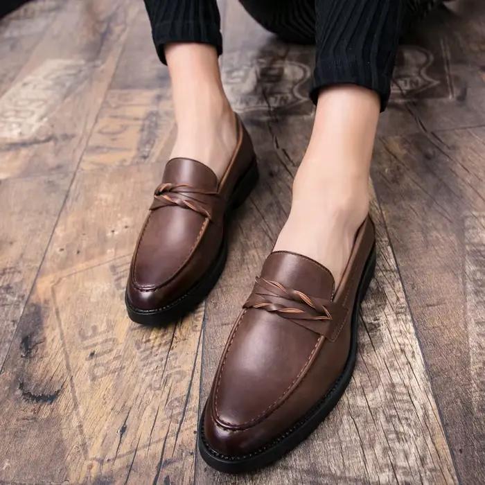 Chaussures en cuir décontractées pour hommes