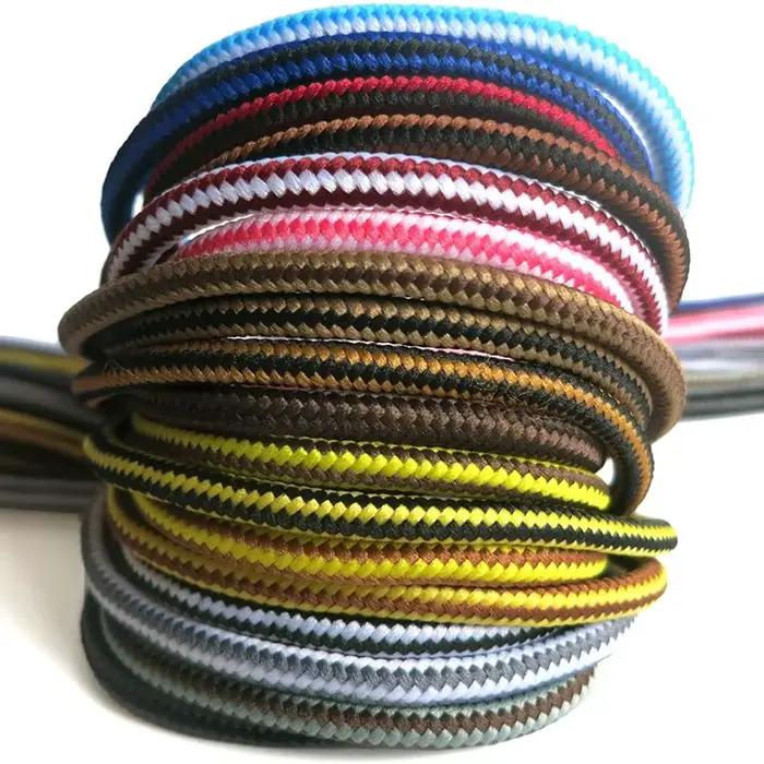1 paire de lacets de chaussures rayés Double couleur 18 couleurs