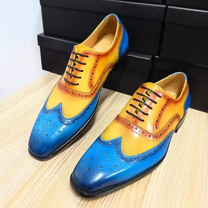 Chaussures Brogue de Luxe en Cuir group pour Homme