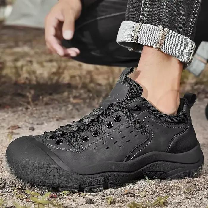 Chaussures de randonnée imperméables et résistantes à l'usure pour homme, chaussures de sport, de camping, d'escalade, de trekking en plein air, de tourisme, de pêche et de chasse noires occasions spéciales
