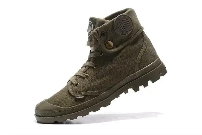 Original PALLADIUM Pallabrouse vert baskets tourner hommes femmes vêtements de travail bottines toile chaussures