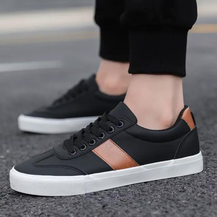 Chaussures de sport décontractées à la mode pour hommes - Design à lacets à bout rond, offrant une expérience confortable adaptée à toutes les saisons