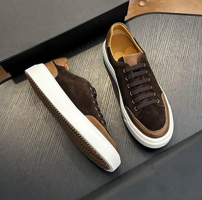 OECHSLI chaussures peau de vache daim 2025 nouvelle broderie mode qualité affaires véritable cuir mouvement hommes européen grande taille 38-47