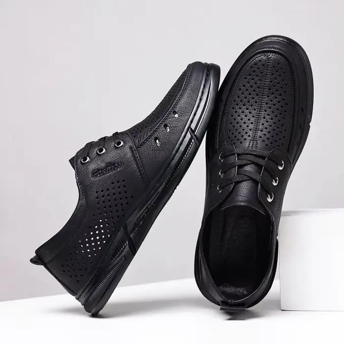 Mocassins d'été en cuir pour hommes