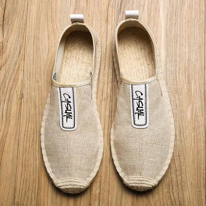 Lin mâle chaussures décontractées mocassins