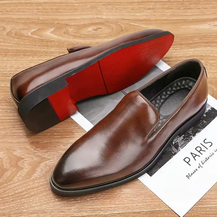 Chaussures habillées à semelle rouge pour hommes